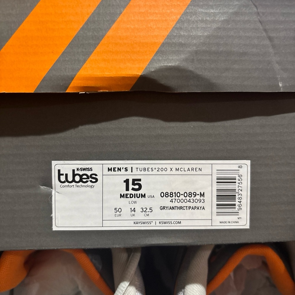 McLaren Formula 1 -K-SWISS tubes*200 X
Men’s Comfort Technology Sports Shoes 15M - Picture 13 of 13